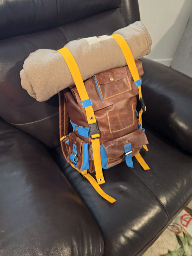 Read more about the article Handmade Roll Top leather backpack